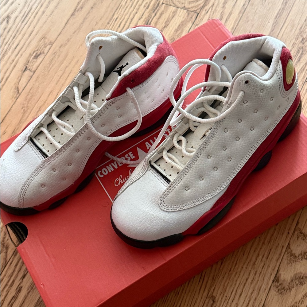 White and Red Sneakers